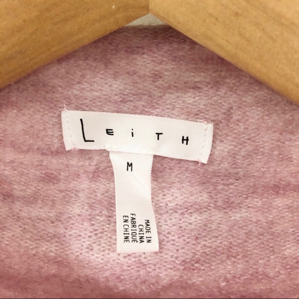 Leith Pink Cozy Mock Neck Sweater Relaxed Fit Size Medium Pink - Picture 12 of 13